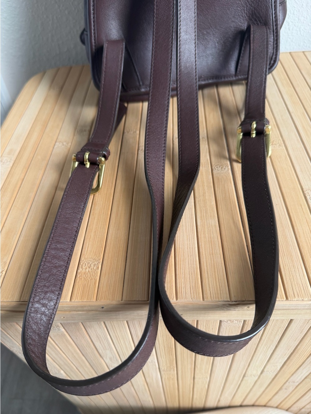 Vintage Coach Brown Leather Turnlock Backpack Bag - Picture 3 of 12